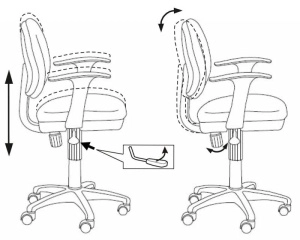 Кресло Бюрократ CH-W356AXSN/15-10 темно-синий 15-10 пластик белый