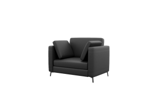 Офисное мягкое кресло Браско 1150х800х840 (экокожа черная)