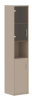 Skyland IMAGO Шкаф колонка с малой глухой и стеклянной дверьми СУ-1.4(L/R) 406х365х1975 (мокачино)