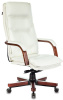 Кресло руководителя Бюрократ T-9927WALNUT (слоновая кость (кожа))