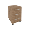 Тумба мобильная (3 ящика) FIRST KTM-1 412х470х650 (Дуб Табак)