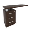 Тумба приставная с топом для криволинейного стола левая FIRST KTP-2 (L) 1300х500х765 (Венге Цаво)