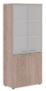 Skyland XTEN Шкаф со стеклом в алюминиевой рамке XHC 85.7, 856х432х1955 (дуб Сонома)