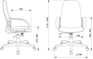 Кресло руководителя Бюрократ Ch-808AXSN
