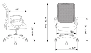 Кресло офисное Бюрократ CH-599AXSN