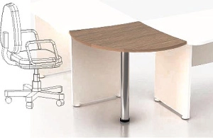 Приставка (набор №3) К49 (800х800х740) с опорами хром 55мм