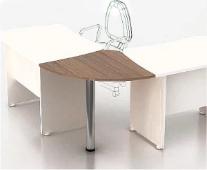 Приставка (внешняя) К51 (700х700х740) с опорами хром 55мм