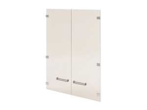 Двери средние стеклянные - 2 шт Solution D-022 395х4х1072